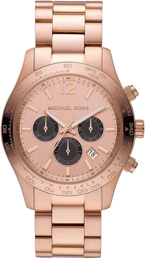 michael kors layton rose gold tone chronograph mens watch mk8186|Michael Kors Layton Chronograph Rose Gold.